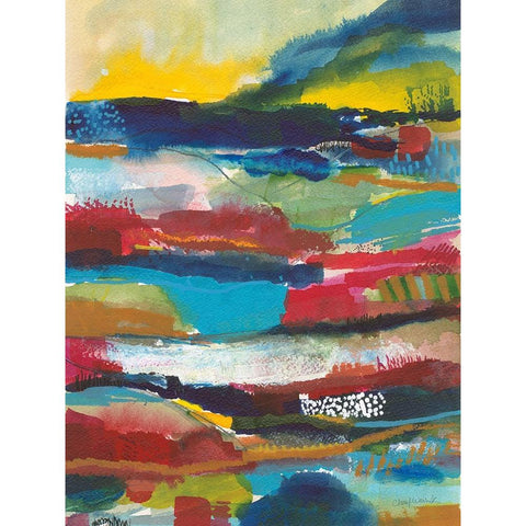 Nocturne II Black Modern Wood Framed Art Print with Double Matting by Warrick, Cheryl