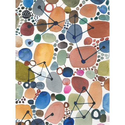 Bliss I Black Modern Wood Framed Art Print with Double Matting by Warrick, Cheryl