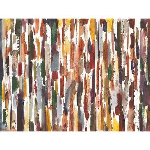 Strata I Black Modern Wood Framed Art Print with Double Matting by Warrick, Cheryl