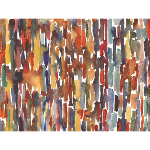 Strata II Black Modern Wood Framed Art Print by Warrick, Cheryl