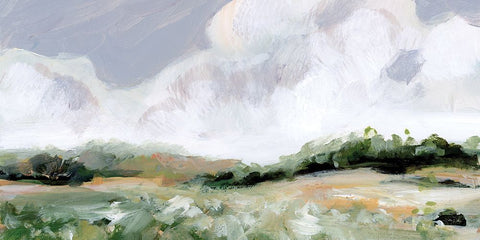 Soft Summer Sky Black Ornate Wood Framed Art Print with Double Matting by Pete, Katrina