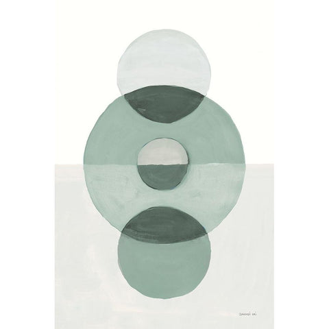 In Between II Eucalyptus White Modern Wood Framed Art Print by Nai, Danhui