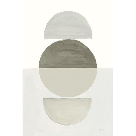 In Between I Neutral White Modern Wood Framed Art Print by Nai, Danhui