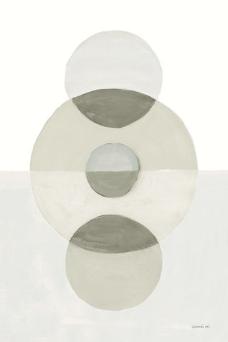 In Between II Neutral White Modern Wood Framed Art Print with Double Matting by Nai, Danhui