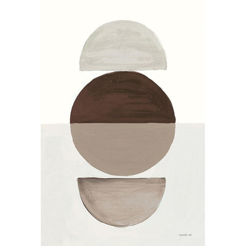 In Between I Earth White Modern Wood Framed Art Print by Nai, Danhui