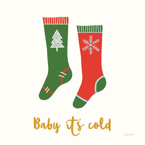 Merry Everything I Script White Modern Wood Framed Art Print by Charro, Mercedes Lopez