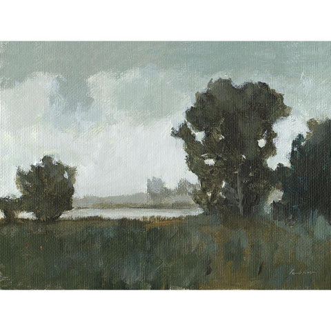 Waterway Black Modern Wood Framed Art Print by Munger, Pamela