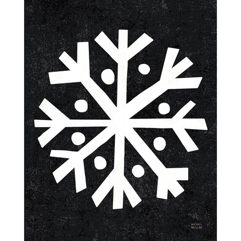 Christmas Whimsy Snowflake Gold Ornate Wood Framed Art Print with Double Matting by Mullan, Michael