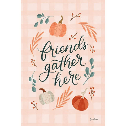 Friendsgiving I White Modern Wood Framed Art Print by Thorns, Becky