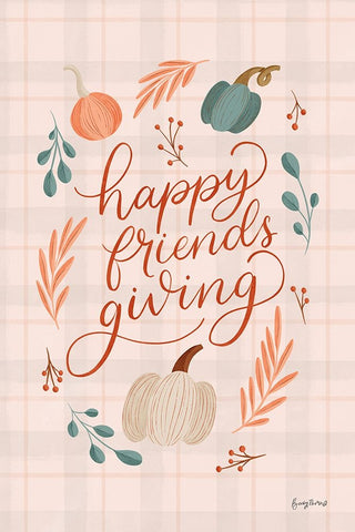 Friendsgiving II Black Ornate Wood Framed Art Print with Double Matting by Thorns, Becky