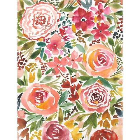 Garden Bliss IV White Modern Wood Framed Art Print by Warrick, Cheryl