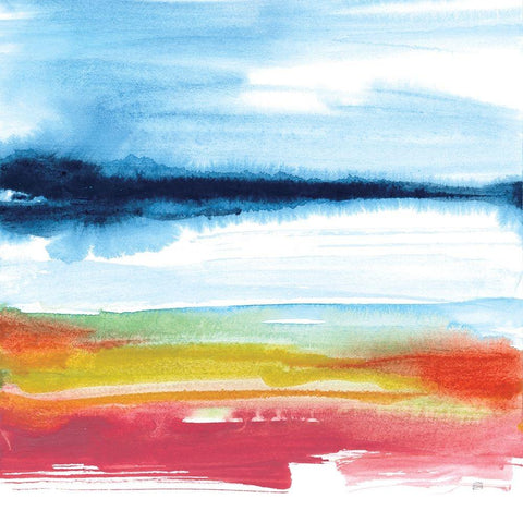 Jewel Waterway III White Modern Wood Framed Art Print by Paschke, Chris