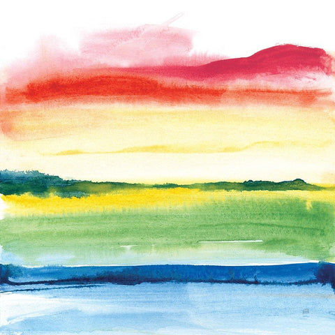 Jewel Waterway V Gold Ornate Wood Framed Art Print with Double Matting by Paschke, Chris