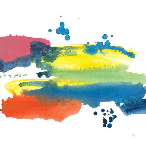 Jewel Abstraction III White Modern Wood Framed Art Print with Double Matting by Paschke, Chris