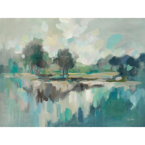 Dreamland with Navy Black Modern Wood Framed Art Print with Double Matting by Vassileva, Silvia