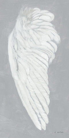 Wings II on Gray Flipped Black Ornate Wood Framed Art Print with Double Matting by Wiens, James