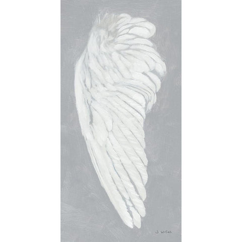 Wings II on Gray Flipped Black Modern Wood Framed Art Print by Wiens, James