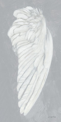 Wings III on Gray Flipped White Modern Wood Framed Art Print with Double Matting by Wiens, James