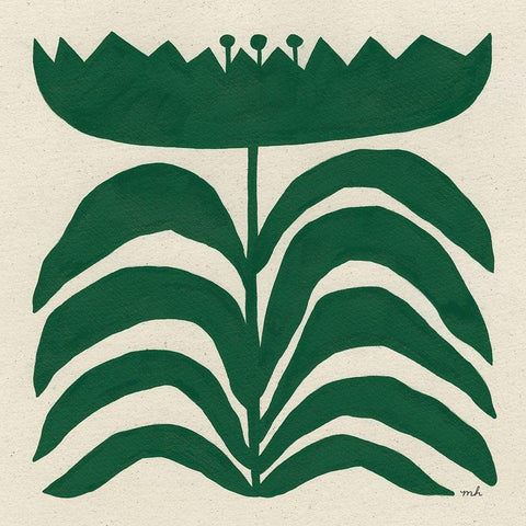 Delighted III Emerald Black Modern Wood Framed Art Print with Double Matting by Hershey, Moira