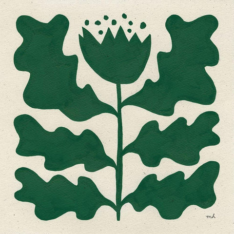 Delighted IV Emerald Black Modern Wood Framed Art Print with Double Matting by Hershey, Moira