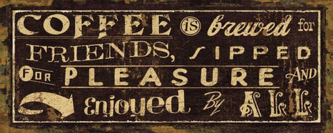 Coffee Quote IV Black Ornate Wood Framed Art Print with Double Matting by Pela Studio