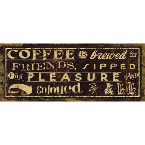 Coffee Quote IV Black Modern Wood Framed Art Print by Pela Studio