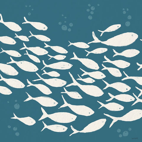 Seaside Style VI Black Ornate Wood Framed Art Print with Double Matting by Tavoletti, Anne