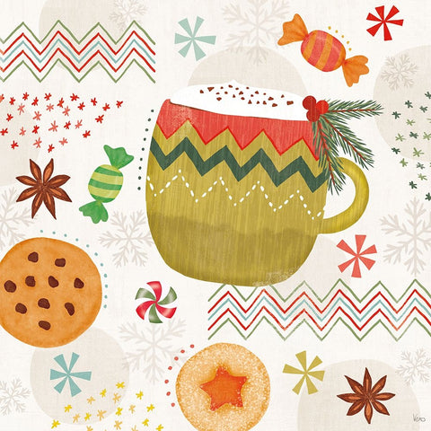 Sweet Treats V White Modern Wood Framed Art Print with Double Matting by Charron, Veronique