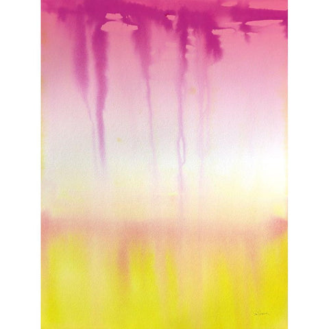 Dip Dye I Bright White Modern Wood Framed Art Print by Schlabach, Sue