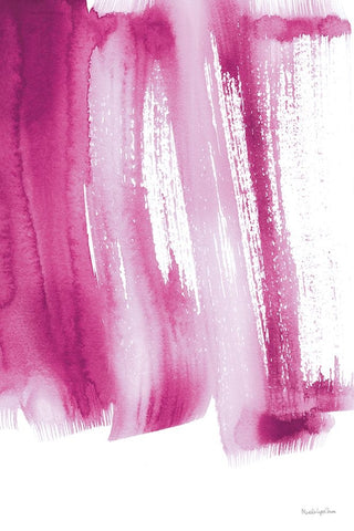 Bold Neon I White Modern Wood Framed Art Print with Double Matting by Charro, Mercedes Lopez