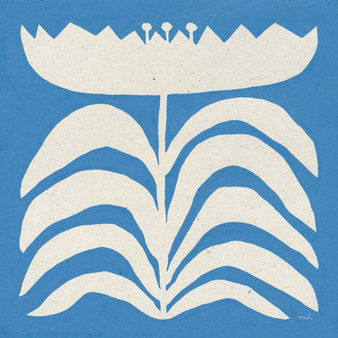 Delighted II Blue Black Ornate Wood Framed Art Print with Double Matting by Hershey, Moira