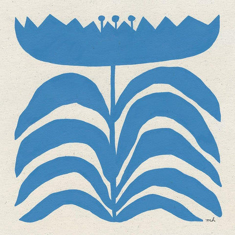 Delighted III Blue Black Modern Wood Framed Art Print by Hershey, Moira