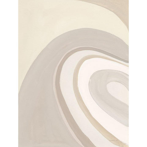 In the Groove I Neutral White Modern Wood Framed Art Print by Nai, Danhui