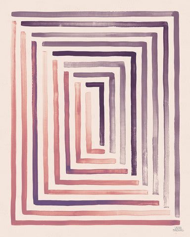 Red and Blue Sunset II Black Ornate Wood Framed Art Print with Double Matting by Marshall, Laura