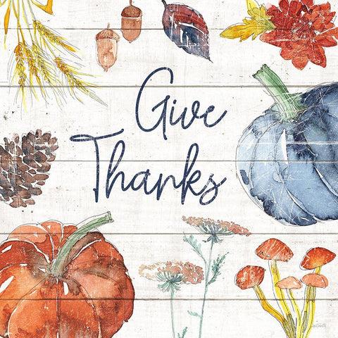 Fall Flair VI Shiplap Gold Ornate Wood Framed Art Print with Double Matting by Tavoletti, Anne