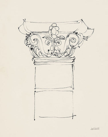 Lucca Column Black Modern Wood Framed Art Print by Tavoletti, Anne