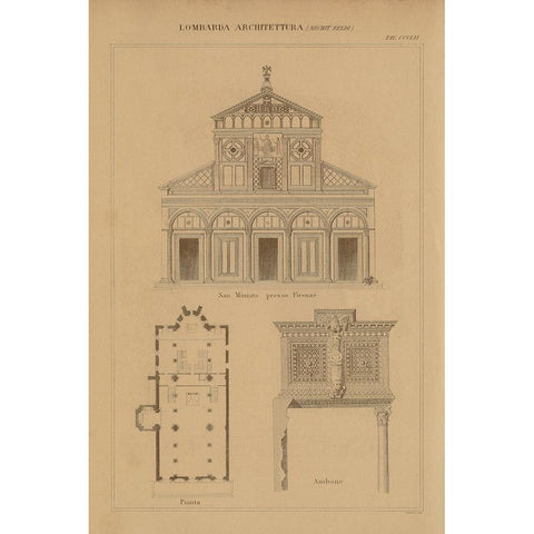 Architecture of Italy White Modern Wood Framed Art Print by Wild Apple Portfolio