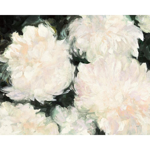 Blushing Summer I on Black White Modern Wood Framed Art Print by Purinton, Julia