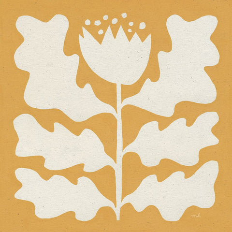 Delighted I Yellow White Modern Wood Framed Art Print with Double Matting by Hershey, Moira