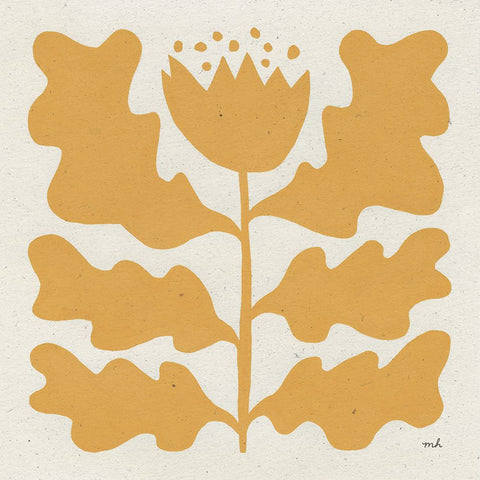 Delighted IV Yellow White Modern Wood Framed Art Print with Double Matting by Hershey, Moira