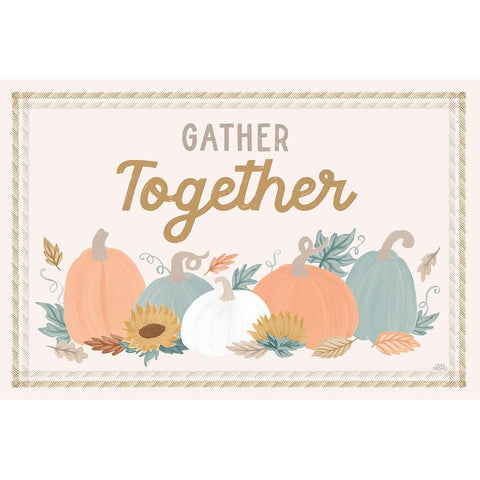 Festive Friendsgiving I Gold Ornate Wood Framed Art Print with Double Matting by Marshall, Laura