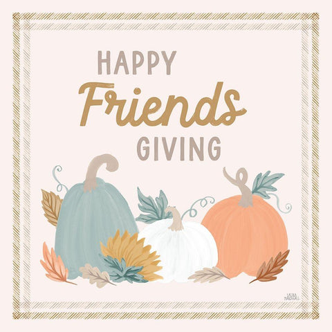 Festive Friendsgiving III White Modern Wood Framed Art Print by Marshall, Laura