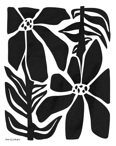 Flower Power I BW Black Ornate Wood Framed Art Print with Double Matting by Gallagher, Megan
