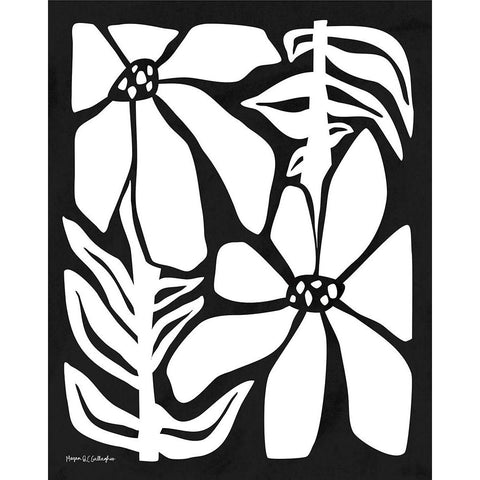 Flower Power I WB Black Modern Wood Framed Art Print by Gallagher, Megan