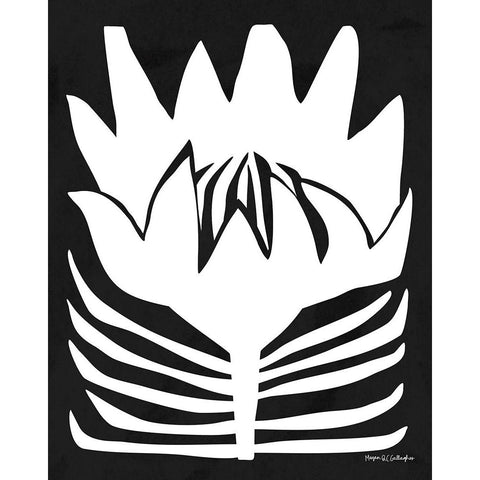Flower Power II WB White Modern Wood Framed Art Print by Gallagher, Megan