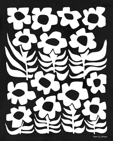 Flower Power III WB Black Ornate Wood Framed Art Print with Double Matting by Gallagher, Megan