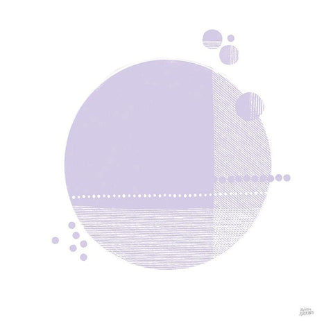 Tribeca II Purple Black Modern Wood Framed Art Print with Double Matting by Averinos, Melissa