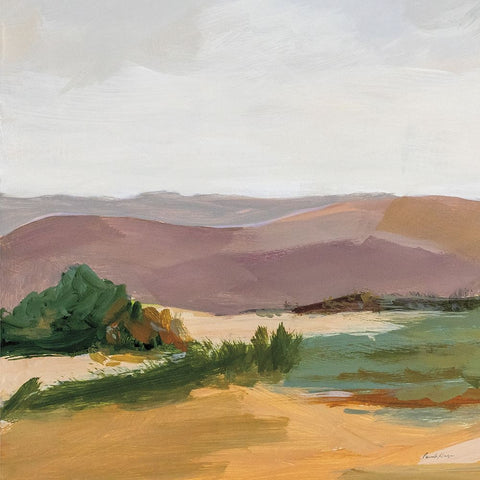 Nature Walk II White Modern Wood Framed Art Print with Double Matting by Munger, Pamela