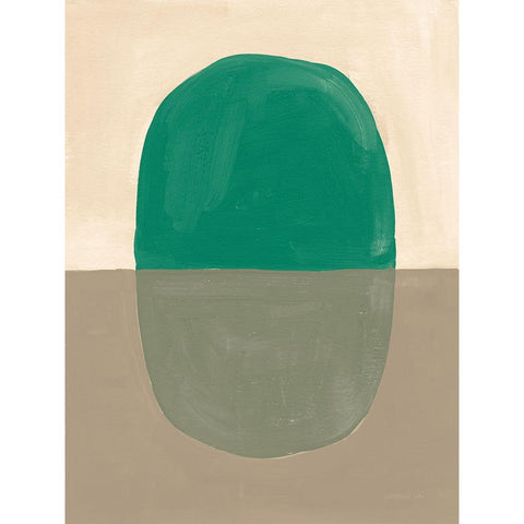 Encapsulate I Green White Modern Wood Framed Art Print by Nai, Danhui