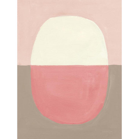 Encapsulate II Pink White Modern Wood Framed Art Print by Nai, Danhui